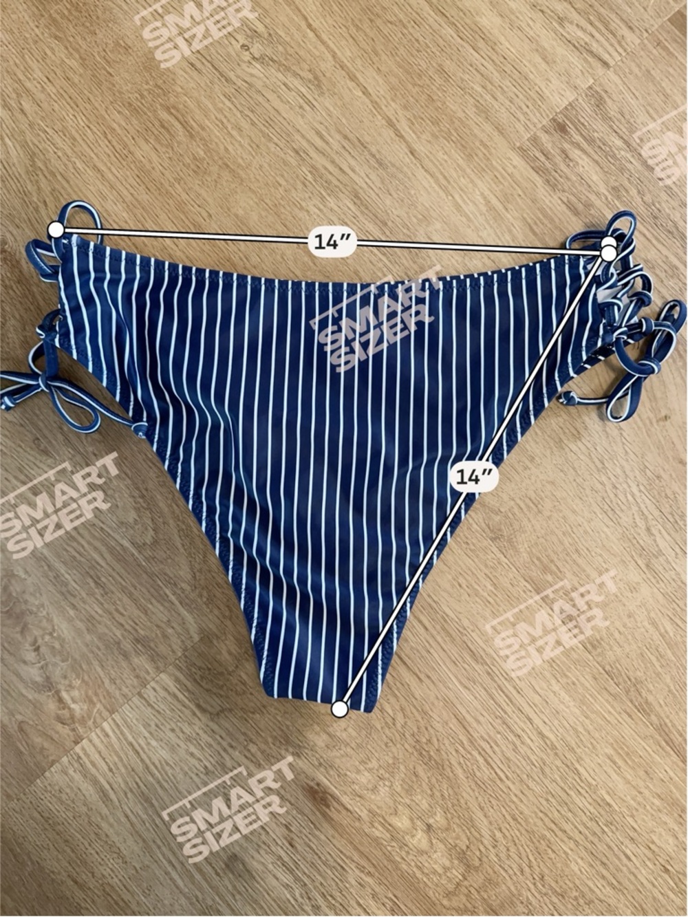 Beachsissi Navy Stripe Tie Side Bikini Bottom XL Coastal Chic - NEW - Picture 9 of 9